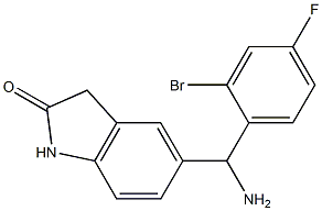 5-[amino(2-bromo-4-fluorophenyl)methyl]-2,3-dihydro-1H-indol-2-one Structure