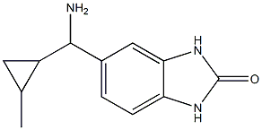 5-[amino(2-methylcyclopropyl)methyl]-2,3-dihydro-1H-1,3-benzodiazol-2-one Structure