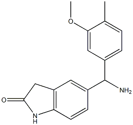 5-[amino(3-methoxy-4-methylphenyl)methyl]-2,3-dihydro-1H-indol-2-one Structure