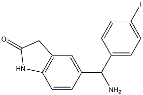 5-[amino(4-iodophenyl)methyl]-2,3-dihydro-1H-indol-2-one 구조식 이미지