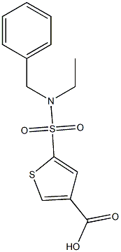 5-[benzyl(ethyl)sulfamoyl]thiophene-3-carboxylic acid 구조식 이미지