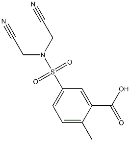 5-[bis(cyanomethyl)sulfamoyl]-2-methylbenzoic acid 구조식 이미지