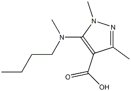 5-[butyl(methyl)amino]-1,3-dimethyl-1H-pyrazole-4-carboxylic acid Structure