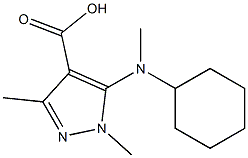 5-[cyclohexyl(methyl)amino]-1,3-dimethyl-1H-pyrazole-4-carboxylic acid 구조식 이미지