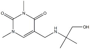 5-{[(1-hydroxy-2-methylpropan-2-yl)amino]methyl}-1,3-dimethyl-1,2,3,4-tetrahydropyrimidine-2,4-dione Structure