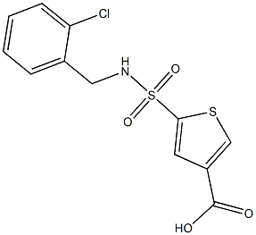 5-{[(2-chlorophenyl)methyl]sulfamoyl}thiophene-3-carboxylic acid 구조식 이미지
