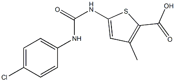 5-{[(4-chlorophenyl)carbamoyl]amino}-3-methylthiophene-2-carboxylic acid 구조식 이미지