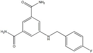 5-{[(4-fluorophenyl)methyl]amino}benzene-1,3-dicarboxamide 구조식 이미지