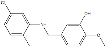 5-{[(5-chloro-2-methylphenyl)amino]methyl}-2-methoxyphenol 구조식 이미지