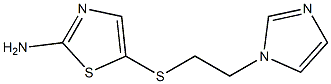 5-{[2-(1H-imidazol-1-yl)ethyl]sulfanyl}-1,3-thiazol-2-amine 구조식 이미지