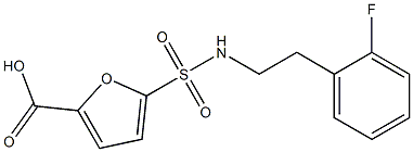 5-{[2-(2-fluorophenyl)ethyl]sulfamoyl}furan-2-carboxylic acid 구조식 이미지