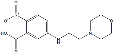 5-{[2-(morpholin-4-yl)ethyl]amino}-2-nitrobenzoic acid 구조식 이미지