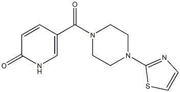 5-{[4-(1,3-thiazol-2-yl)piperazin-1-yl]carbonyl}-1,2-dihydropyridin-2-one 구조식 이미지