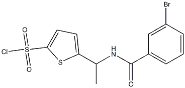 5-{1-[(3-bromophenyl)formamido]ethyl}thiophene-2-sulfonyl chloride 구조식 이미지