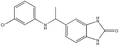 5-{1-[(3-chlorophenyl)amino]ethyl}-2,3-dihydro-1H-1,3-benzodiazol-2-one 구조식 이미지