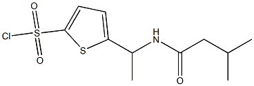 5-{1-[(3-methylbutanoyl)amino]ethyl}thiophene-2-sulfonyl chloride Structure