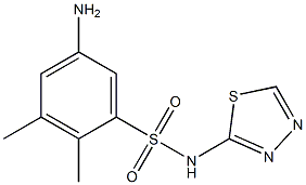 5-amino-2,3-dimethyl-N-(1,3,4-thiadiazol-2-yl)benzene-1-sulfonamide Structure