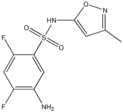 5-amino-2,4-difluoro-N-(3-methyl-1,2-oxazol-5-yl)benzene-1-sulfonamide Structure