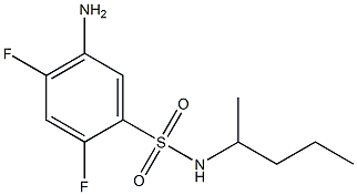 5-amino-2,4-difluoro-N-(pentan-2-yl)benzene-1-sulfonamide 구조식 이미지