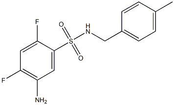 5-amino-2,4-difluoro-N-[(4-methylphenyl)methyl]benzene-1-sulfonamide Structure