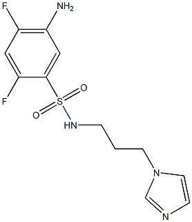 5-amino-2,4-difluoro-N-[3-(1H-imidazol-1-yl)propyl]benzene-1-sulfonamide 구조식 이미지