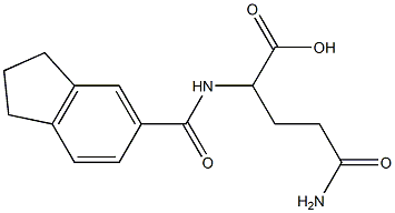 5-amino-2-[(2,3-dihydro-1H-inden-5-ylcarbonyl)amino]-5-oxopentanoic acid 구조식 이미지