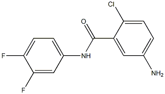 5-amino-2-chloro-N-(3,4-difluorophenyl)benzamide 구조식 이미지