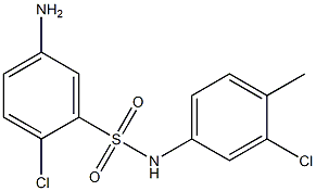 5-amino-2-chloro-N-(3-chloro-4-methylphenyl)benzene-1-sulfonamide 구조식 이미지