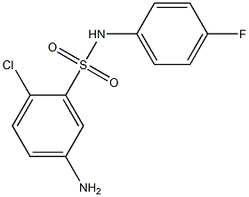 5-amino-2-chloro-N-(4-fluorophenyl)benzene-1-sulfonamide 구조식 이미지