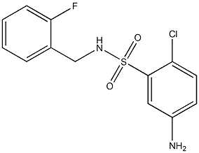 5-amino-2-chloro-N-[(2-fluorophenyl)methyl]benzene-1-sulfonamide Structure