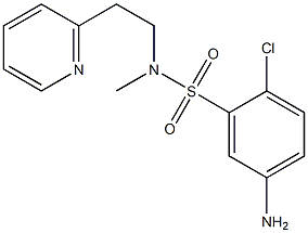 5-amino-2-chloro-N-methyl-N-[2-(pyridin-2-yl)ethyl]benzene-1-sulfonamide Structure