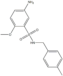 5-amino-2-methoxy-N-[(4-methylphenyl)methyl]benzene-1-sulfonamide 구조식 이미지