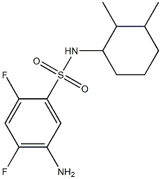 5-amino-N-(2,3-dimethylcyclohexyl)-2,4-difluorobenzene-1-sulfonamide 구조식 이미지