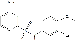 5-amino-N-(3-chloro-4-methoxyphenyl)-2-methylbenzene-1-sulfonamide 구조식 이미지