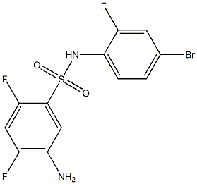 5-amino-N-(4-bromo-2-fluorophenyl)-2,4-difluorobenzene-1-sulfonamide 구조식 이미지