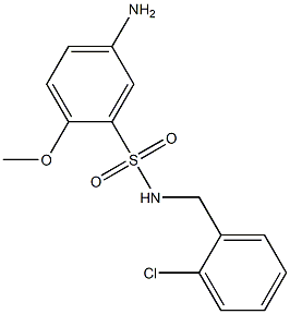 5-amino-N-[(2-chlorophenyl)methyl]-2-methoxybenzene-1-sulfonamide 구조식 이미지