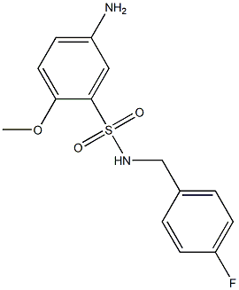 5-amino-N-[(4-fluorophenyl)methyl]-2-methoxybenzene-1-sulfonamide 구조식 이미지