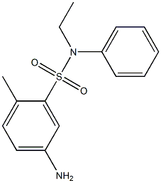 5-amino-N-ethyl-2-methyl-N-phenylbenzene-1-sulfonamide 구조식 이미지