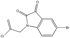 5-bromo-1-(2-chloroprop-2-en-1-yl)-2,3-dihydro-1H-indole-2,3-dione Structure