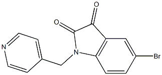 5-bromo-1-(pyridin-4-ylmethyl)-2,3-dihydro-1H-indole-2,3-dione Structure