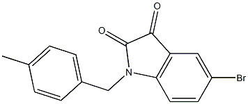 5-bromo-1-[(4-methylphenyl)methyl]-2,3-dihydro-1H-indole-2,3-dione 구조식 이미지