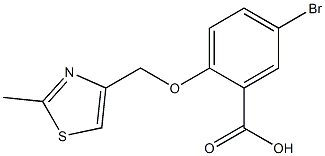 5-bromo-2-[(2-methyl-1,3-thiazol-4-yl)methoxy]benzoic acid Structure