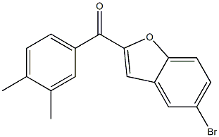5-bromo-2-[(3,4-dimethylphenyl)carbonyl]-1-benzofuran 구조식 이미지