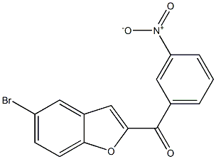 5-bromo-2-[(3-nitrophenyl)carbonyl]-1-benzofuran 구조식 이미지