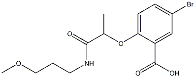 5-bromo-2-{1-[(3-methoxypropyl)carbamoyl]ethoxy}benzoic acid 구조식 이미지