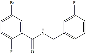 5-bromo-2-fluoro-N-[(3-fluorophenyl)methyl]benzamide 구조식 이미지