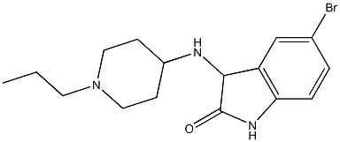5-bromo-3-[(1-propylpiperidin-4-yl)amino]-2,3-dihydro-1H-indol-2-one 구조식 이미지