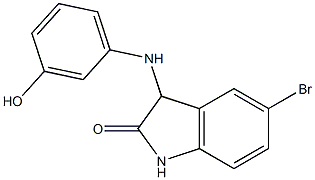 5-bromo-3-[(3-hydroxyphenyl)amino]-2,3-dihydro-1H-indol-2-one Structure