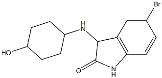 5-bromo-3-[(4-hydroxycyclohexyl)amino]-2,3-dihydro-1H-indol-2-one 구조식 이미지