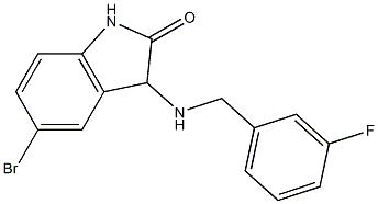 5-bromo-3-{[(3-fluorophenyl)methyl]amino}-2,3-dihydro-1H-indol-2-one 구조식 이미지